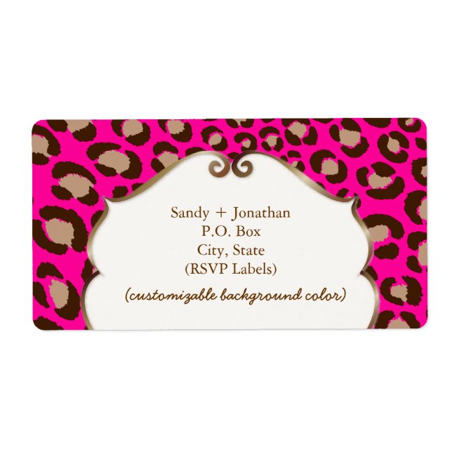 PixDezines Felina, hot pink leopard print Label (Front)