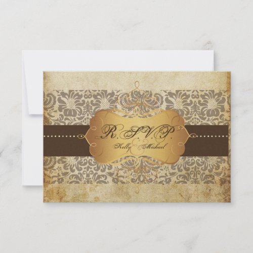 PixDezines Fidora Damask RSVP cards