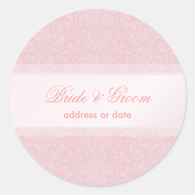 PixDezines Fidora Vintage Damask Classic Round Sticker (Front)