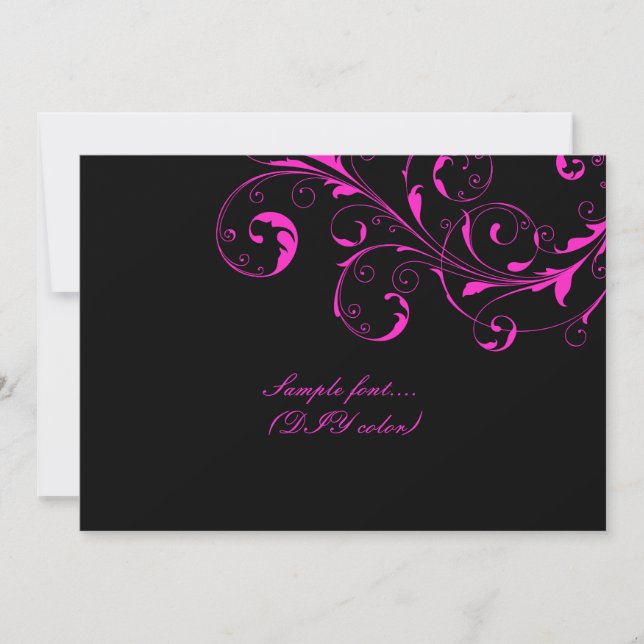 PixDezines filigree swirls/diy background color Invitation (Front)