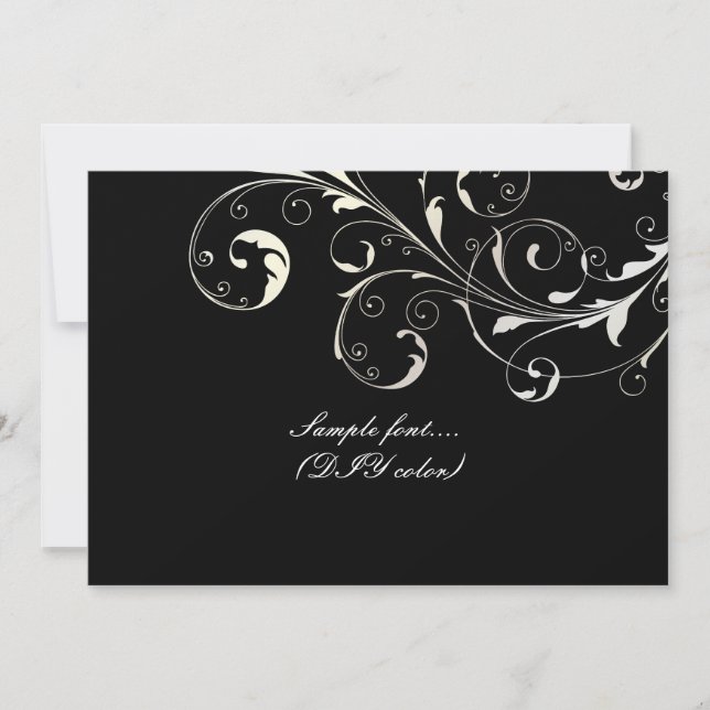 PixDezines filigree swirls/diy background color Invitation (Front)