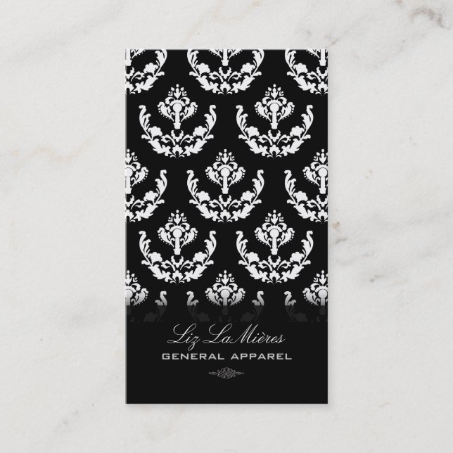 PixDezines firenze damask/diy background color Business Card (Front)