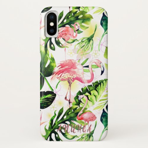 PixDezines FLAMINGOS DANCE iPhone XS Case