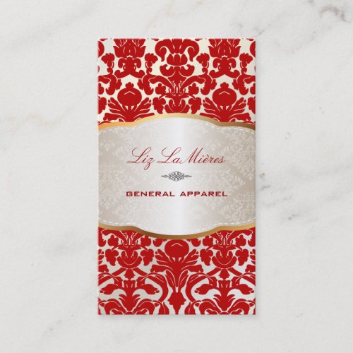 PixDezines flora damask/red Business Cards
