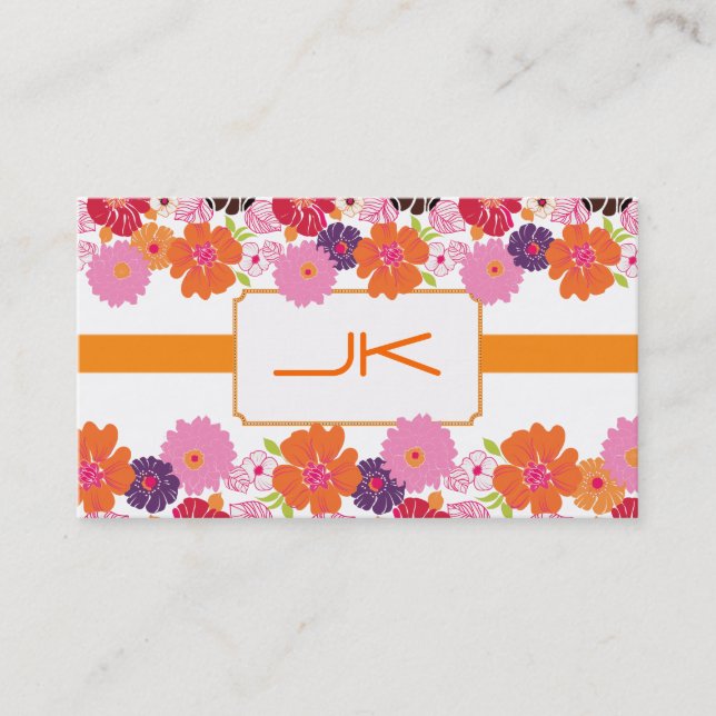 PixDezines Floral ~ Alegre Business Card (Front)