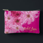 PixDezines Floral Watercolor Bat Mitzvah Accessory Pouch<br><div class="desc">PixDezines Bat Mitzvah floral digital watercolor of dark pink cherry blossoms with rose gold star of david. DIY for any event. DIY background.. our dynamic design allows you to edit all elements. See "Edit using Design Tool" link below to edit all elements. Please remove all unused layers. Certain elements need...</div>