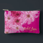 PixDezines Floral Watercolor Bat Mitzvah Accessory Pouch<br><div class="desc">PixDezines Bat Mitzvah floral digital watercolor of dark pink cherry blossoms with rose gold star of david. DIY for any event. DIY background.. our dynamic design allows you to edit all elements. See "Edit using Design Tool" link below to edit all elements. Please remove all unused layers. Certain elements need...</div>