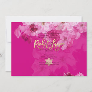 PixDezines Floral Watercolor Bat Mitzvah Invitation