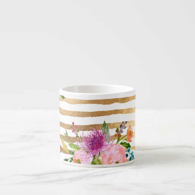 PixDezines floral/watercolor/ranunculus Espresso Cup (Front)
