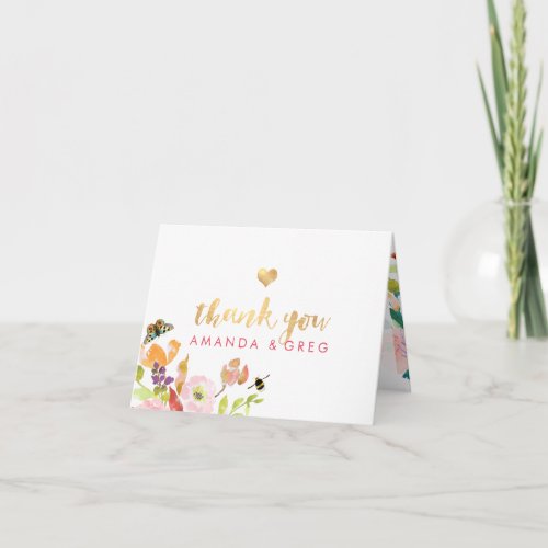 PixDezines Floral WatercolorRanunculusThank You Thank You Card