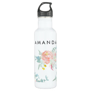 PixDezines Floral/Watercolor/Ranunculus Water Bottle