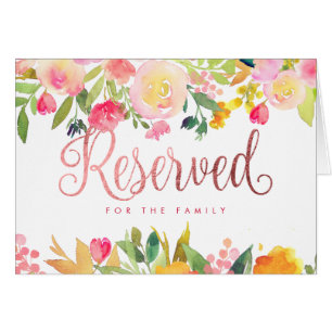 PixDezines Floral Watercolor/Reserved/Table Sign Cards