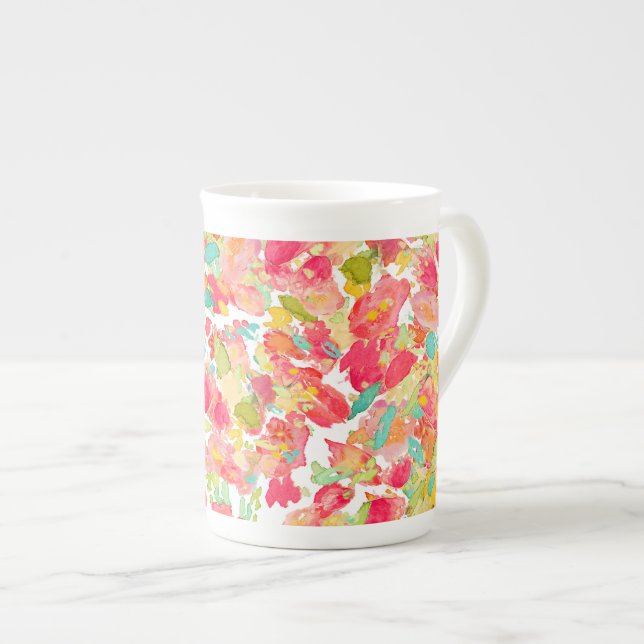 PixDezines Floral/Watercolor/Sophies Garden Bone China Mug (Front Right)