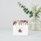 PixDezines Floral Watercolor/Spring Bouquet Square Business Card (Standing Front)