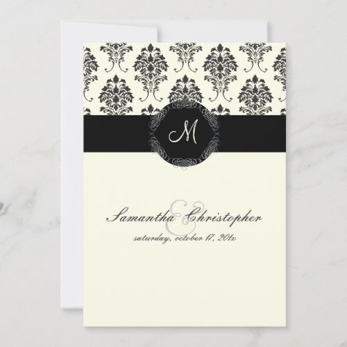 PixDezines Florentius Damask | DIY color, ivory Invite