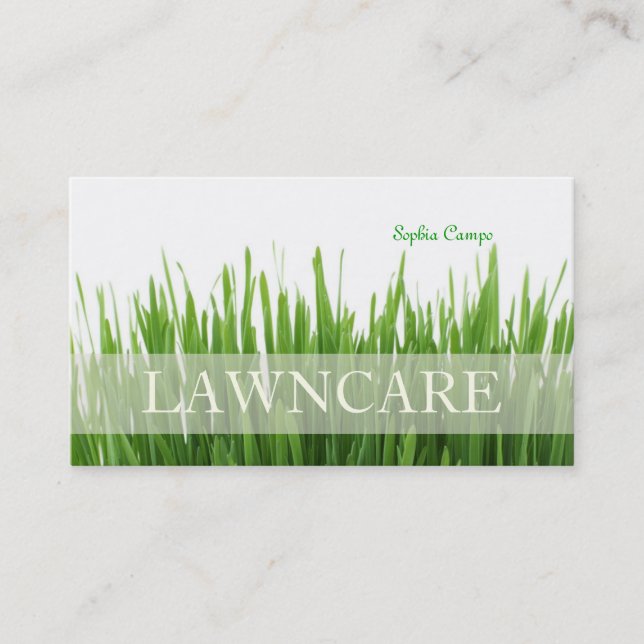 PixDezines fresh grass/gardener/DIY fonts Business Card (Front)