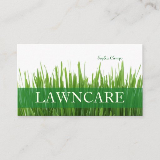 Customizable PixDezines fresh grass/gardener/DIY fonts Business Card