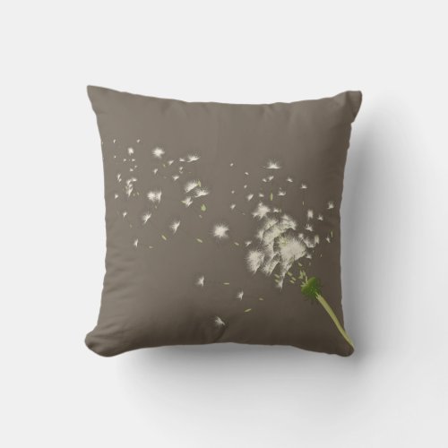 PixDezines funky dandelionsdiy background Throw Pillow