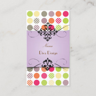 PixDezines Funky Polka dots DIY background color Business Card
