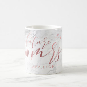 PixDezines Future Mrs/Faux Rose Gold/Modern Script Coffee Mug