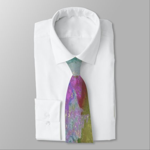 PIXDEZINES GALAXY ABSTRACT FOG FILTER NECK TIE