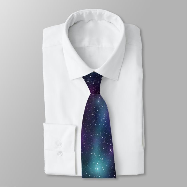 PixDezines GALAXY ASTRONOMY EXPLORATION/COSMIC Neck Tie (Tied)