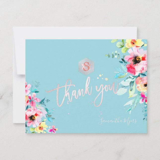 PixDezines Garden Roses  Mitzvah Thank You✡ RSVP Card (Front)