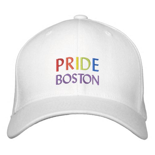 PixDezines Gay Pride Rainbow Color DIY City Embroidered Baseball Cap