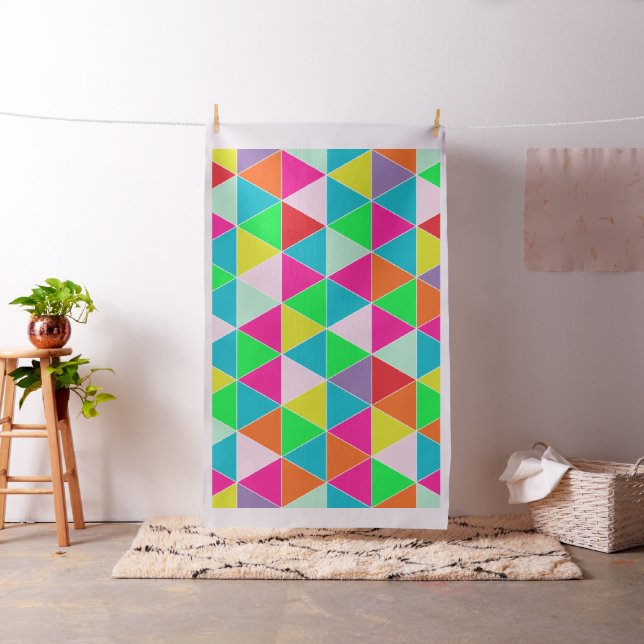PixDezines geometric/neon colors Fabric (In Situ)
