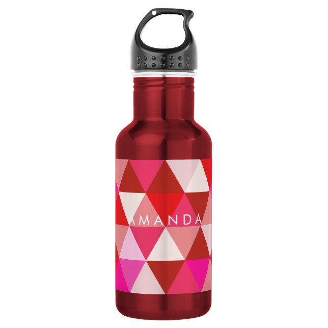 PixDezines geometric pattern Water Bottle (Front)