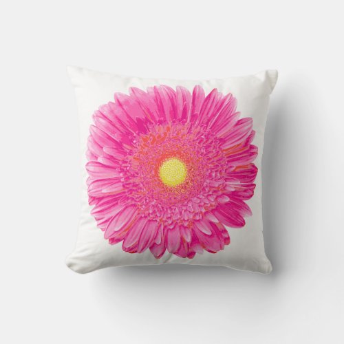 PixDezines gerbera daisiesdiy background Throw Pillow