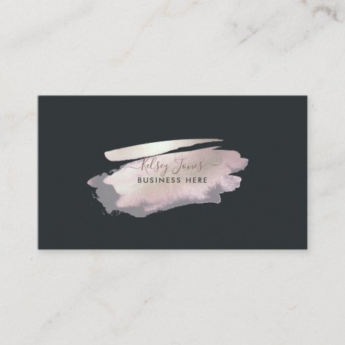 PixDezines Glam PinkSilver  BlushNavy Blue Business Card