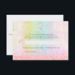 PixDezines Glitter Cotton Candy Bat Mitzvah RSVP   Invitation<br><div class="desc">PixDezines holographic in beautiful pale cotton candy hues, lightly shimmer, accented with glitter for a Bat Mitzvah RSVP. This design renders a modern and stylish handwritten signature font in faux copper with zazzle's holographic filter. NOTE - The font for Mitzvah's name is an image file. Contact us for custom name...</div>
