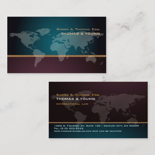 Customizable PixDezines Going Global, world map Business Card Templates