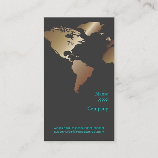 Customizable PixDezines Going Global/world map Business Card