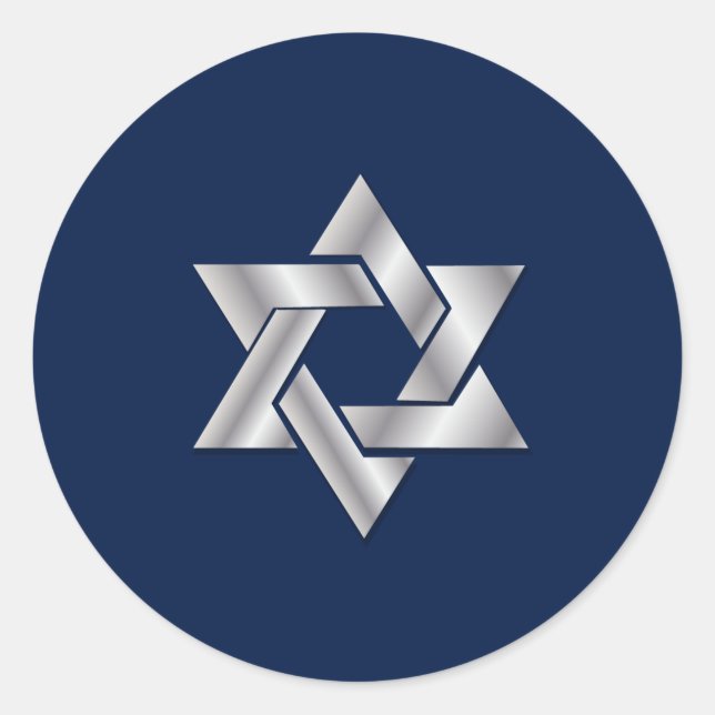 PixDezines gold star of david/DIY background Classic Round Sticker (Front)