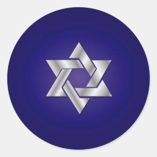 PixDezines gold star of david/DIY background Classic Round Sticker