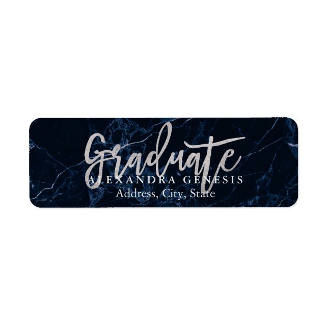 PixDezines Graduation/Faux Silver Script Font Label (Front)