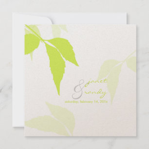 PixDezines green foliage/diy background color Invitation