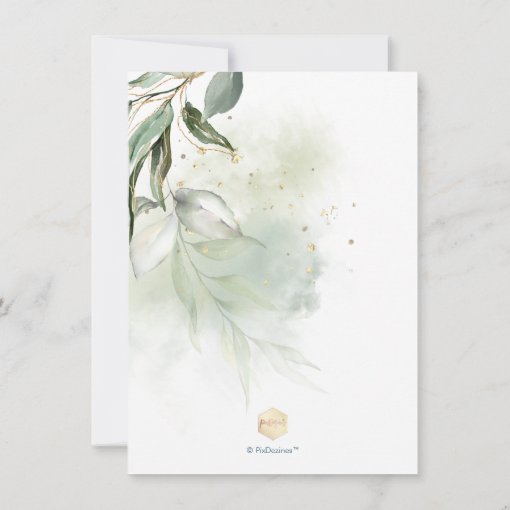 Pixdezines Green Gold Eucalyptus Bridal Brunch Inv Invitation Zazzle 3733