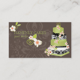 PixDezines green tea fondant wedding cake/bakery Business Card