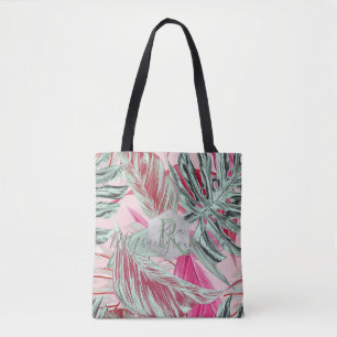 PixDezines Greenery, Tropical Monstera Tote Bag