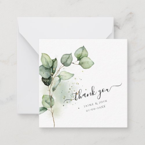 PixDezines Greenery Watercolor Eucalyptus Branch Note Card