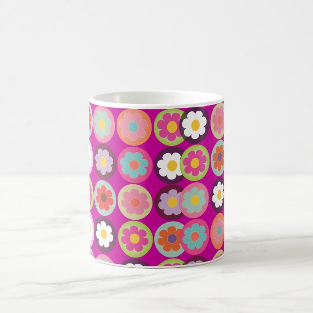 PixDezines groovy daisies/diy background color Coffee Mug (Center)