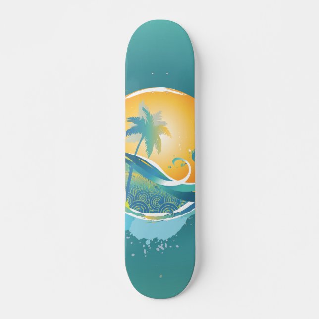PixDezines Grunge Aloha ♥♥♥♥ Skateboard Deck (Front)