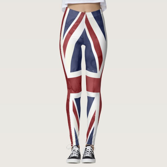 PixDezines GRUNGE UNION JACK Leggings (Front)