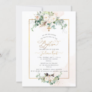PixDezines H2 Blush Roses Baptism Invitation