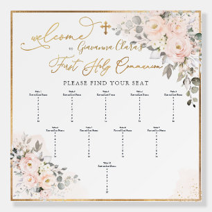 PixDezines H2 Blush Roses First Communion Seating Foam Board