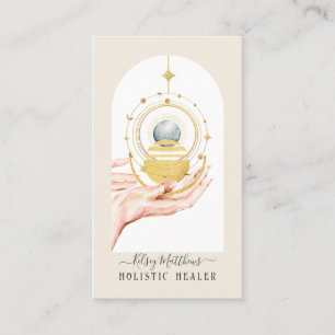 PixDezines H2 Celestial Healing Hands Business Card