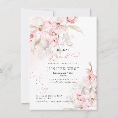 PixDezines H2 Cherry Blossoms Bridal Brunch Save The Date